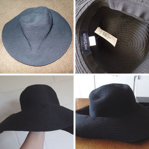 Ann Taylor Accessories - NWT ANN TAYLOR Black Wide Brim Sun Hat Ann Taylor Accessories - NWT ANN TAYLOR Black Wide Brim Sun Hat